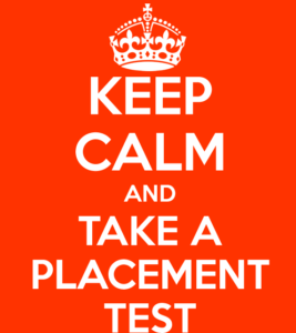 keep calm and placement test