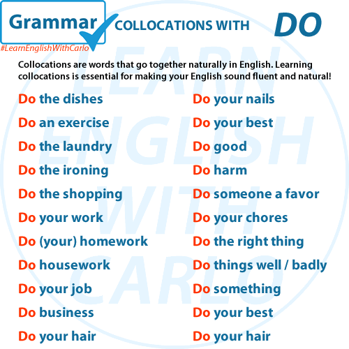 GRAMMAR - Collocations with MAKE & DO - ENGLISH - Your Way!