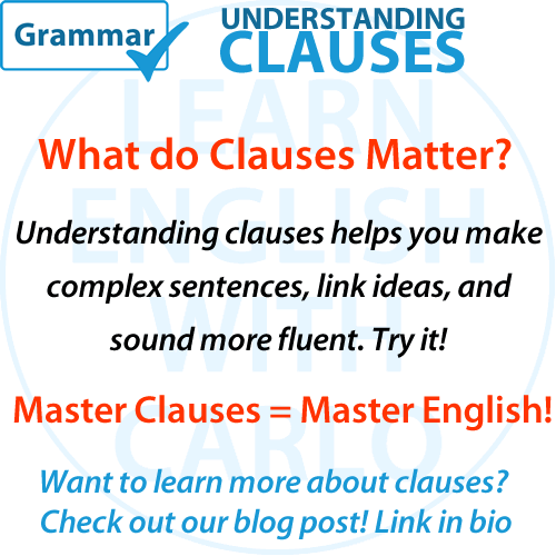 Diagram explaining independent and dependent clauses in English grammar